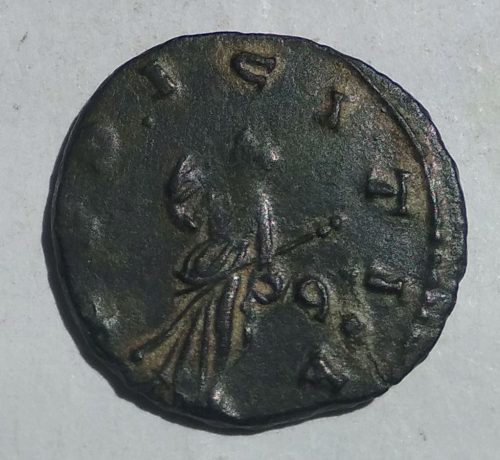 Antoniniano de Salonina. PVDICITIA. Pudor estante a izq. Roma 517