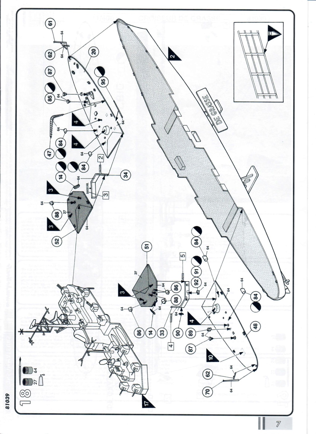 Croiseur anti-aérien C610 DE GRASSE 1/400ème Réf 81039 Notice17