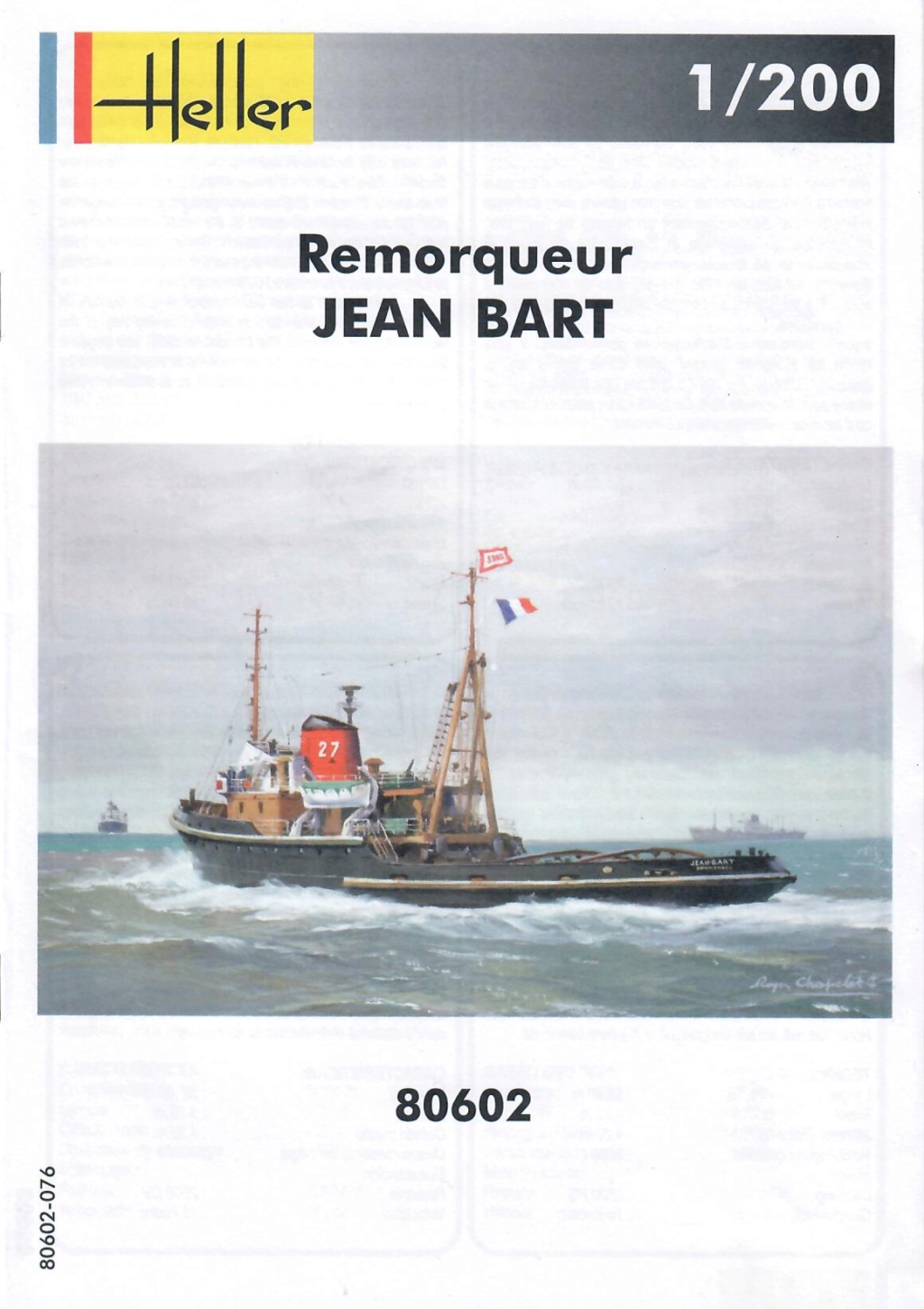 Remorqueur JEAN BART port d attache boks01 1/200ème Réf 80602 Notice20