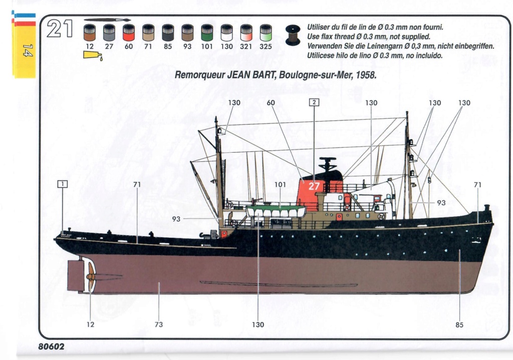 Remorqueur JEAN BART port d attache boks01 1/200ème Réf 80602 Notice30