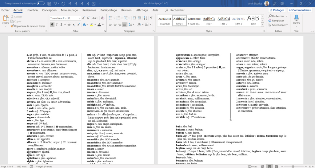 Mise en page d'une grammaire et d'un dictionnaire Fig_6_12