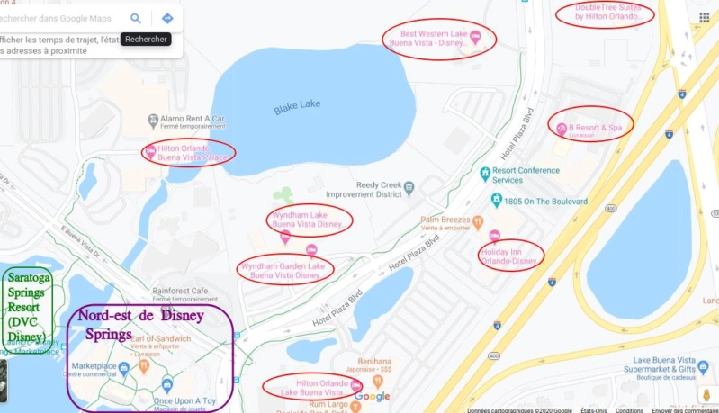 Vos expériences Hotels-Motels proche Walt Disney World Map_re10