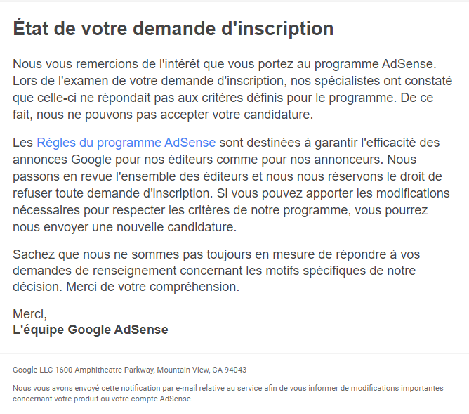 Problème avec la monétisation de ma chaîne Messag10