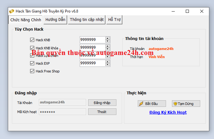 Hack Tân Giang Hồ Truyền Kỳ mễn phí Tangia10