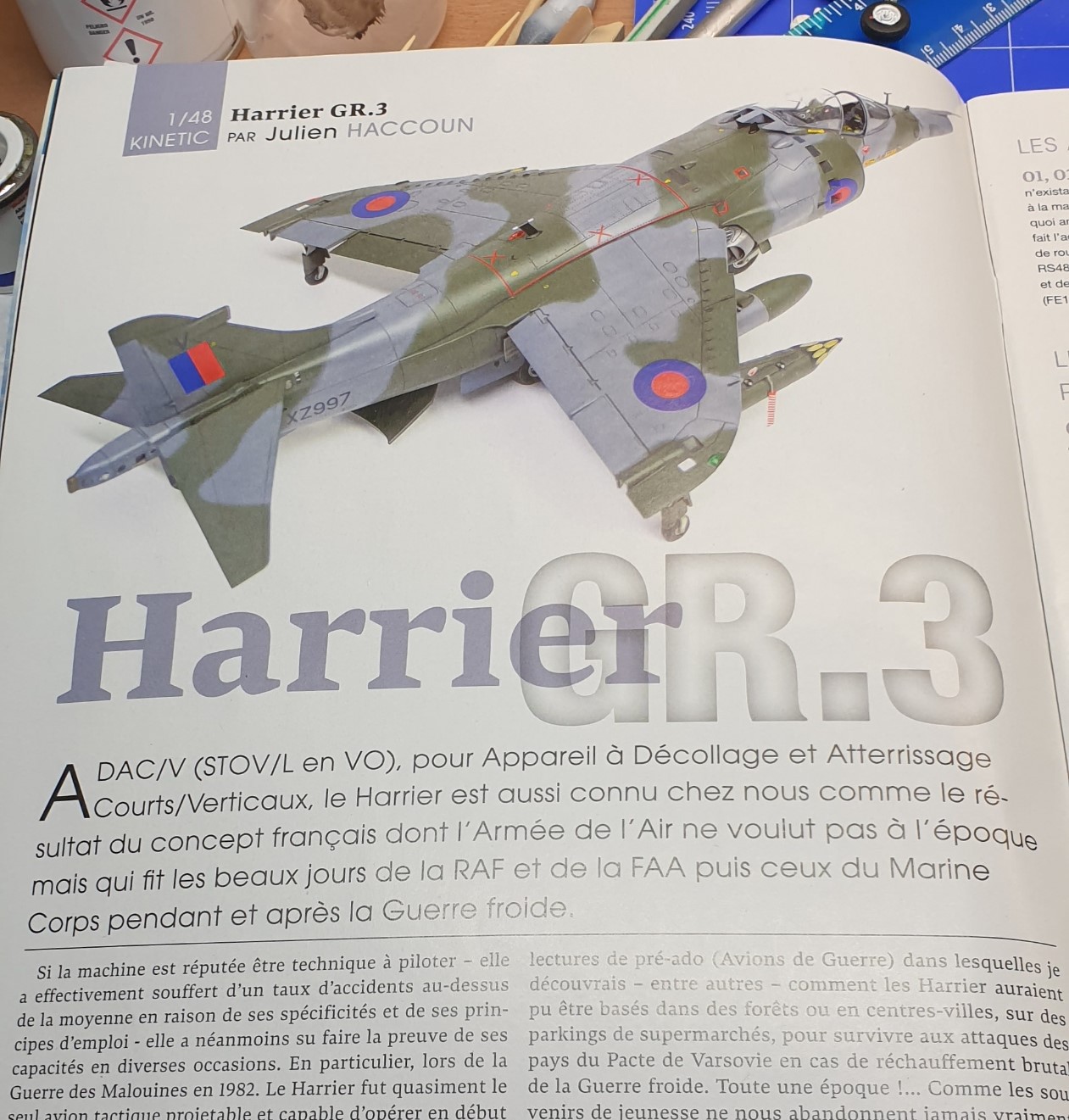 [Kinetic] 1/48 - Hawker-Siddeley Harrier GR-3 n°1 Sqn RAF  mai 1982  20221230