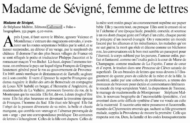 Revue de presse : Madame de Sévigné (Gallimard, 2013) 2_les_10
