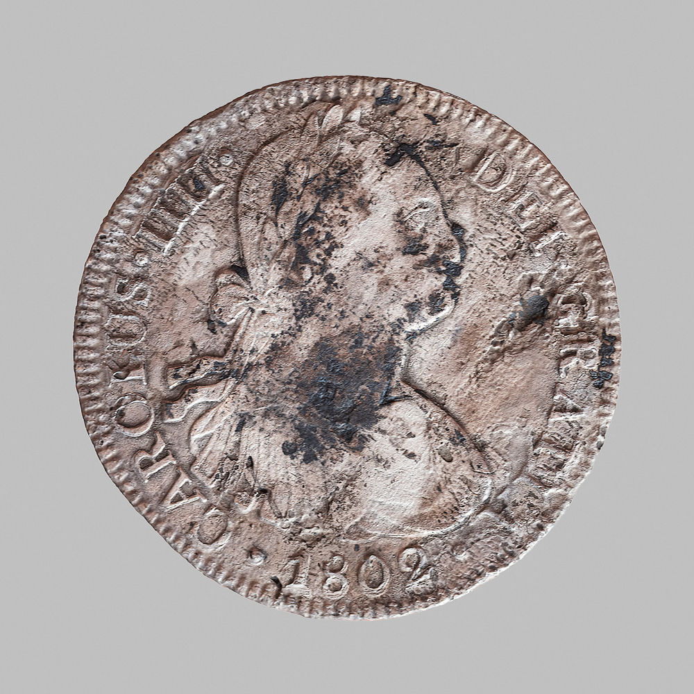 8 Reales de 1802. Carlos IV. Mexico (de pecio) 8-real11