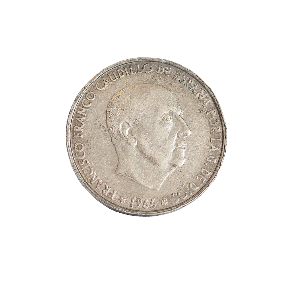 Limpiar 100 pesetas plata Franco 1966 _asn7110