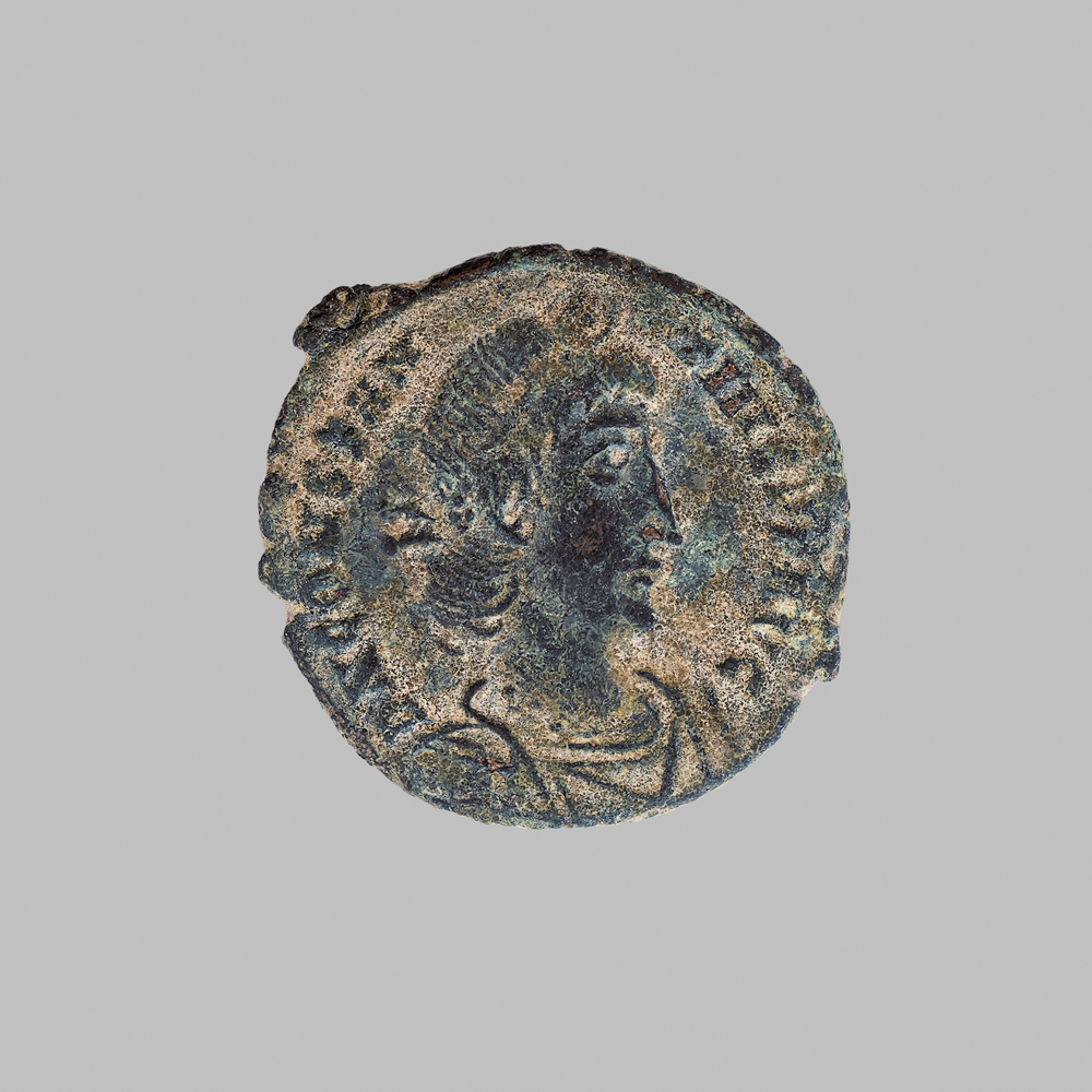 AE3 de Constancio II. FEL TEMP – REPARATIO. Soldado romano alanceando a jinete caído. _asn7212