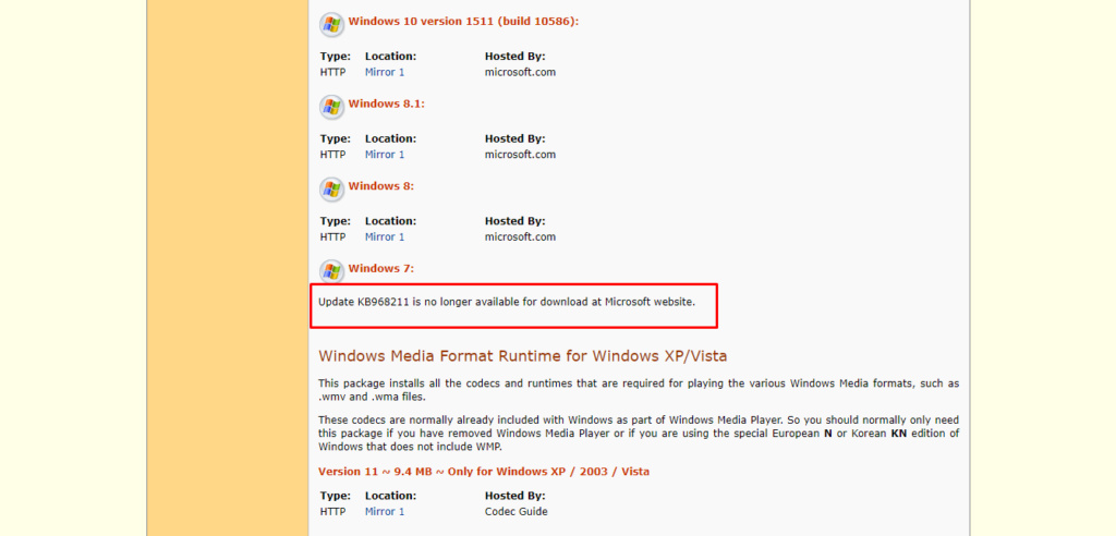 I have Windows Media Feature Pack for Windows 7 N and KN and I want to donate to the K-lite Codec Pack page Sin_tz10