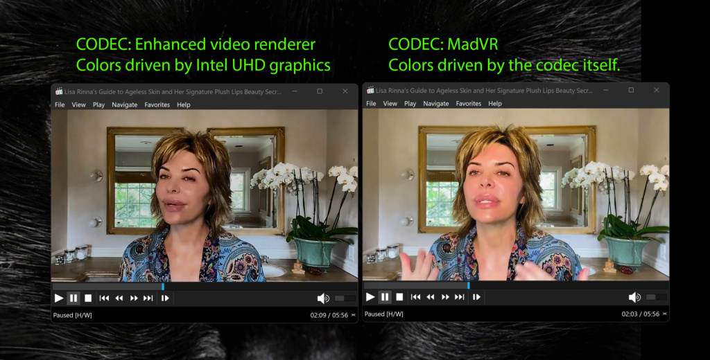 Is it possible to allow that MadVR colors are driven by Intel UHD graphics? Compar11