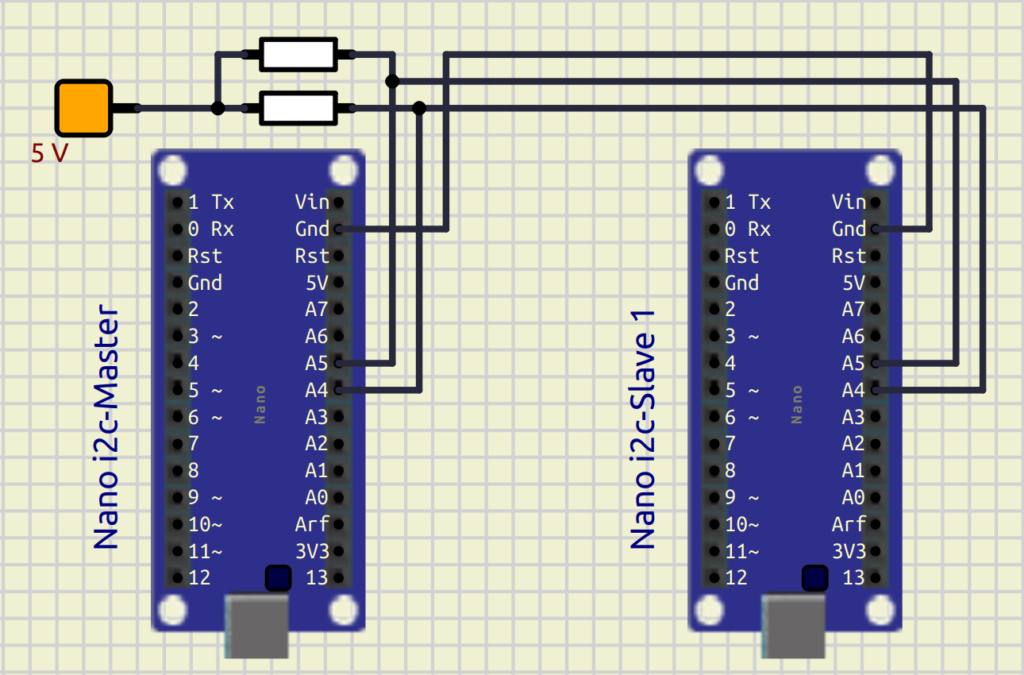 example: i2c arduino master and slave communication Nano_i10