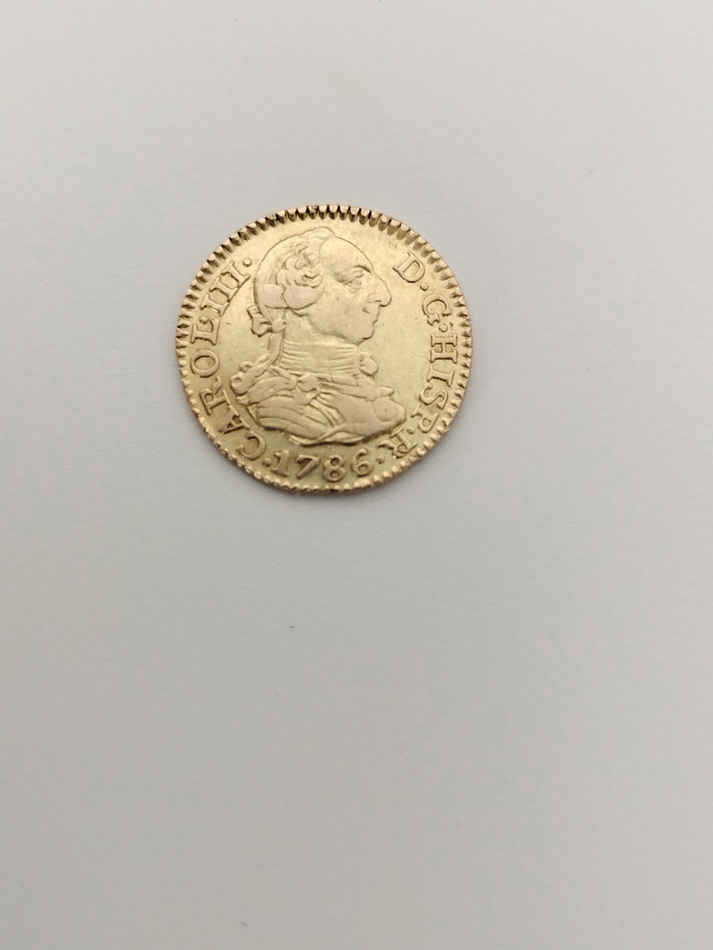 1/2 escudo de Carlos III de 1786. Oro Img20214