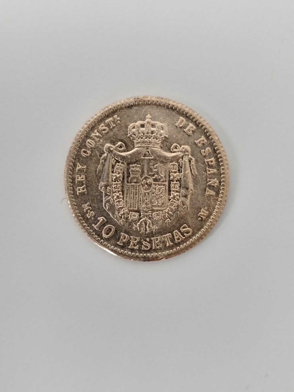 10 pesetas Alfonso XII oro Img20218