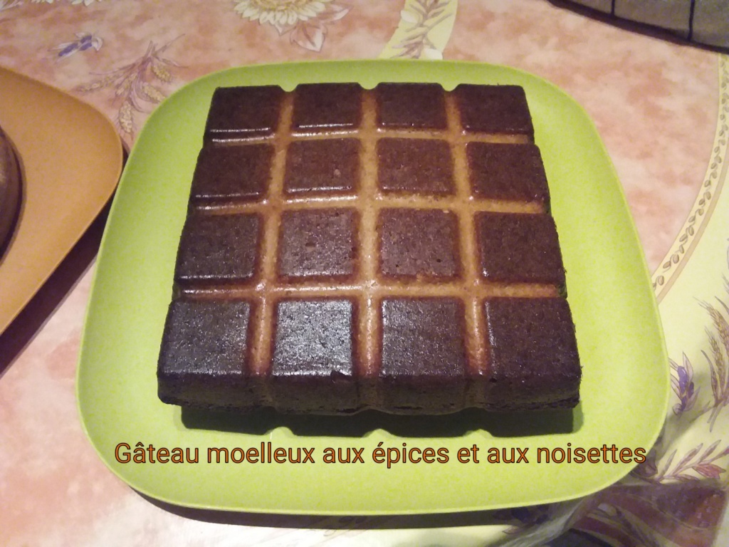 Gâteau moelleux aux epices et noisettes  2018-113