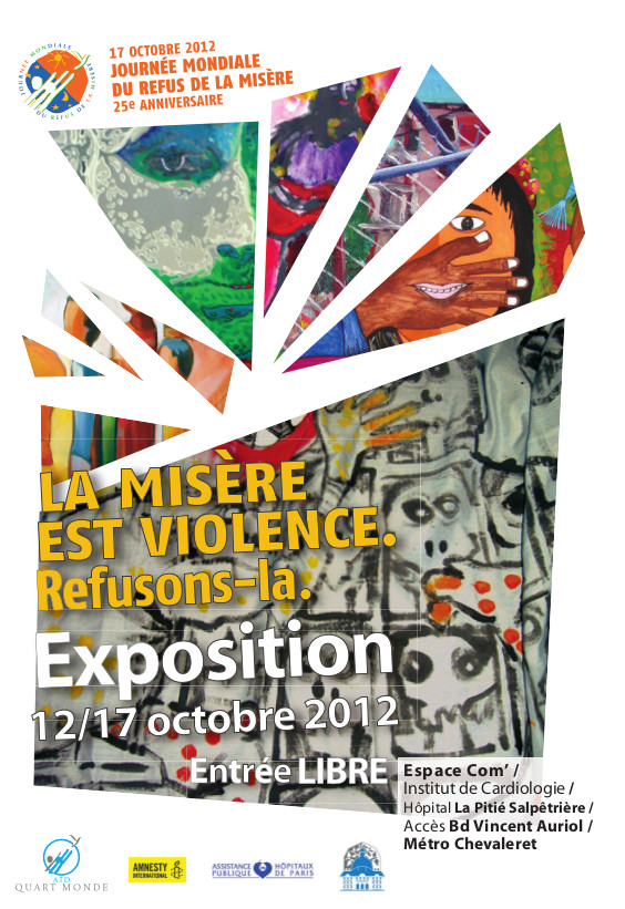 Paris - Mercredi 17 Octobre 2012 - Une marche contre la misère « De la Pitié aux droits de l'Homme » Affich10