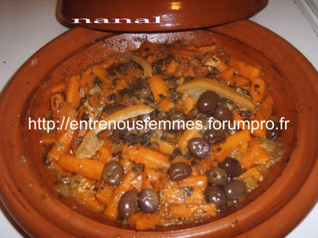 Tagine marocain aux carottes et olives Nanal10