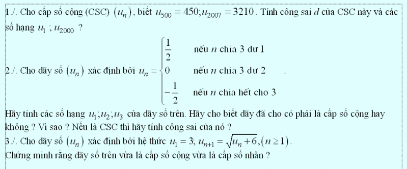 Bài tập dãy số, CSC, CSN Btap_c12