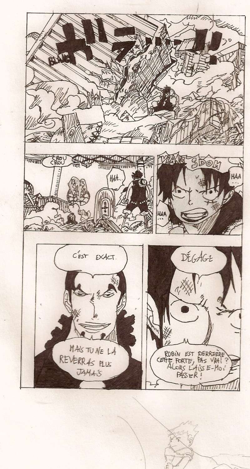 "Recopiage" du combat Luffy vs Lucci dans One Piece. Numeri19