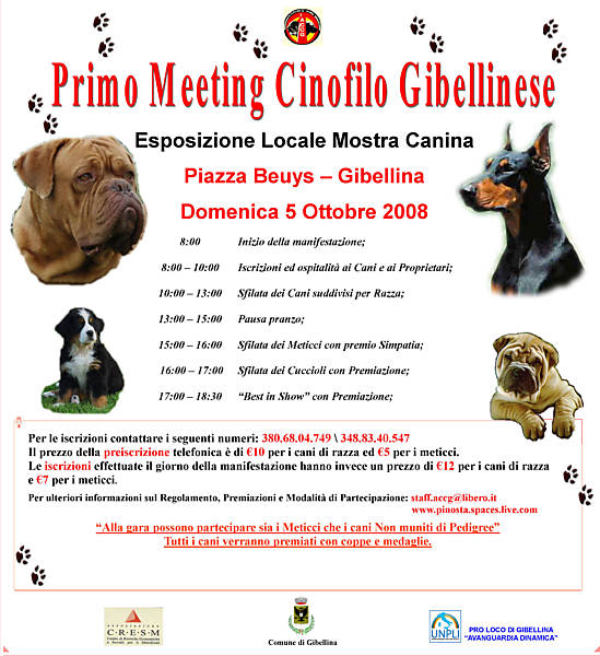 1° MEETING CINOFILO GIBELLINESE Manife10