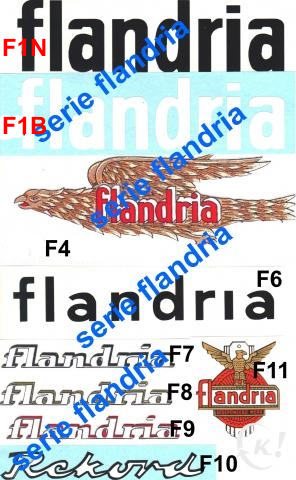 NEW ADHESIF / STICKERS / AUTOCOLLANT FLANDRIA MALAGUTI ROCVALE ETC.. Flandr12
