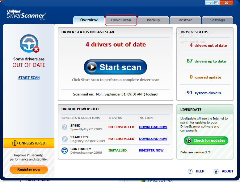 Uniblue DriverScanner 2009 With Patch & Serial Working 100% Driver12