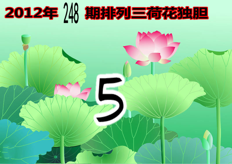 2012-248期排列三荷花独胆 B130cd10