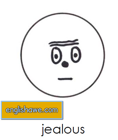 بطاقات تعليمية للوجوة التعبيرية فى اللغة الانجليزية بالصور للاطفال Facial Expressions for Childred 1111
