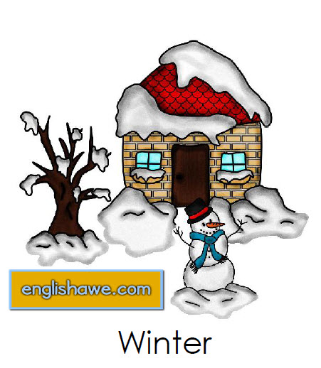 مجموعة من البطاقات التعليمية لمفردات فصل الشتاء باللغة الانجليزية مع الصور للاطفال Flash Cards for Winter Vocabulary 116