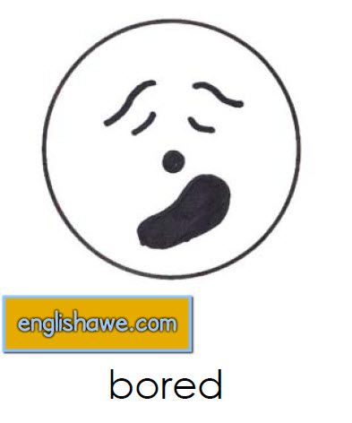 بطاقات تعليمية للوجوة التعبيرية فى اللغة الانجليزية بالصور للاطفال Facial Expressions for Childred 1411