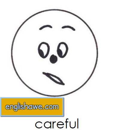 بطاقات تعليمية للوجوة التعبيرية فى اللغة الانجليزية بالصور للاطفال Facial Expressions for Childred 2510