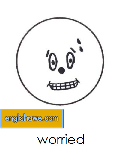 بطاقات تعليمية للوجوة التعبيرية فى اللغة الانجليزية بالصور للاطفال Facial Expressions for Childred 514