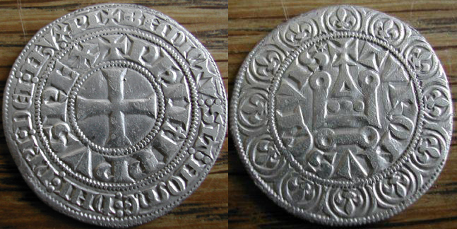 Gros tournois à l'0 long frappé par Philippe IV Philip10