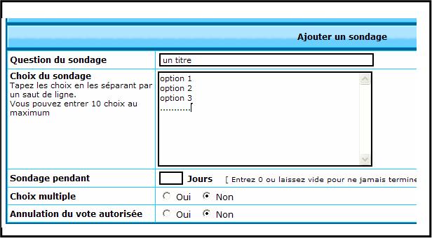 Comment puis-je créer un sondage ? 1010