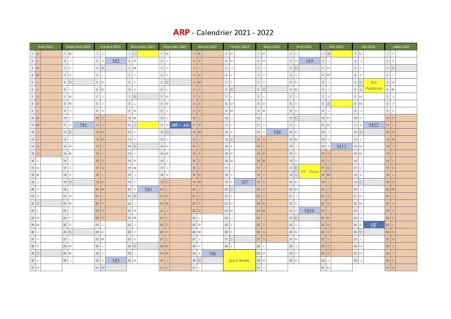 ARP 2021-2022 (infos et calendrier) Calend10