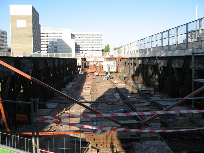 Démontage de la passerelle du "Samouraï" à Masséna (Paris) Photo141