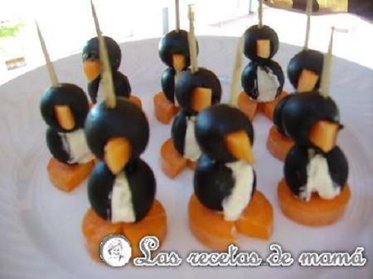 PINGUINOS HECHOS DE ACEITUNAS NEGRAS Pingui10