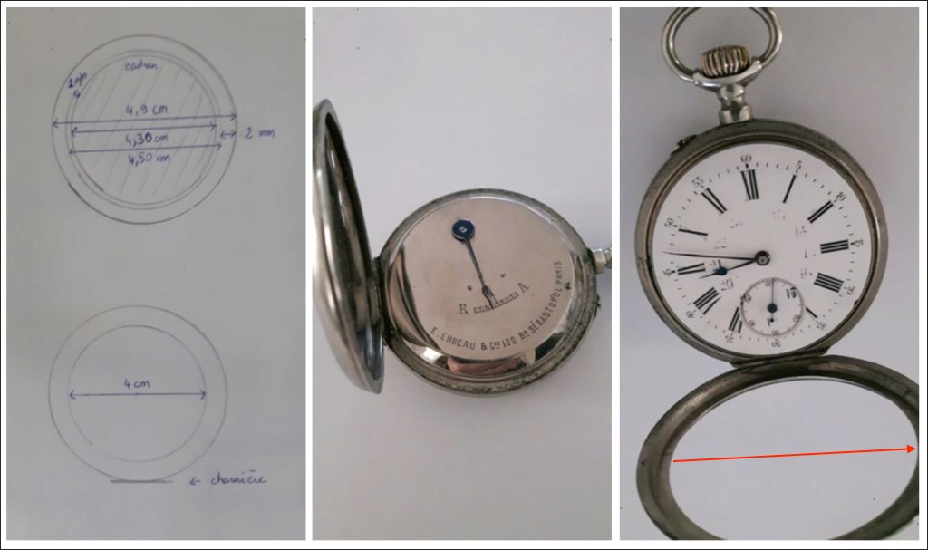 Verre pour montre gousset Captu310