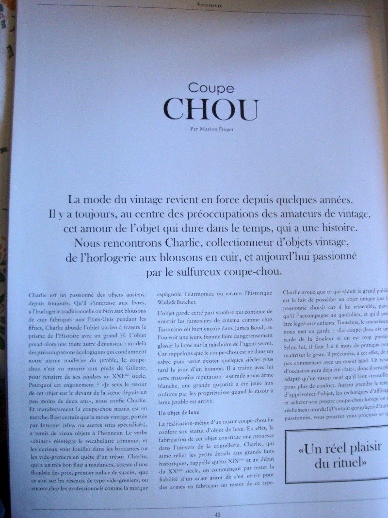 Mon interview est enfin parue ! Le sujet : le coupe chou Dsc03610