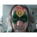 face painted my husband and myself for the packer game yesterday Packer10