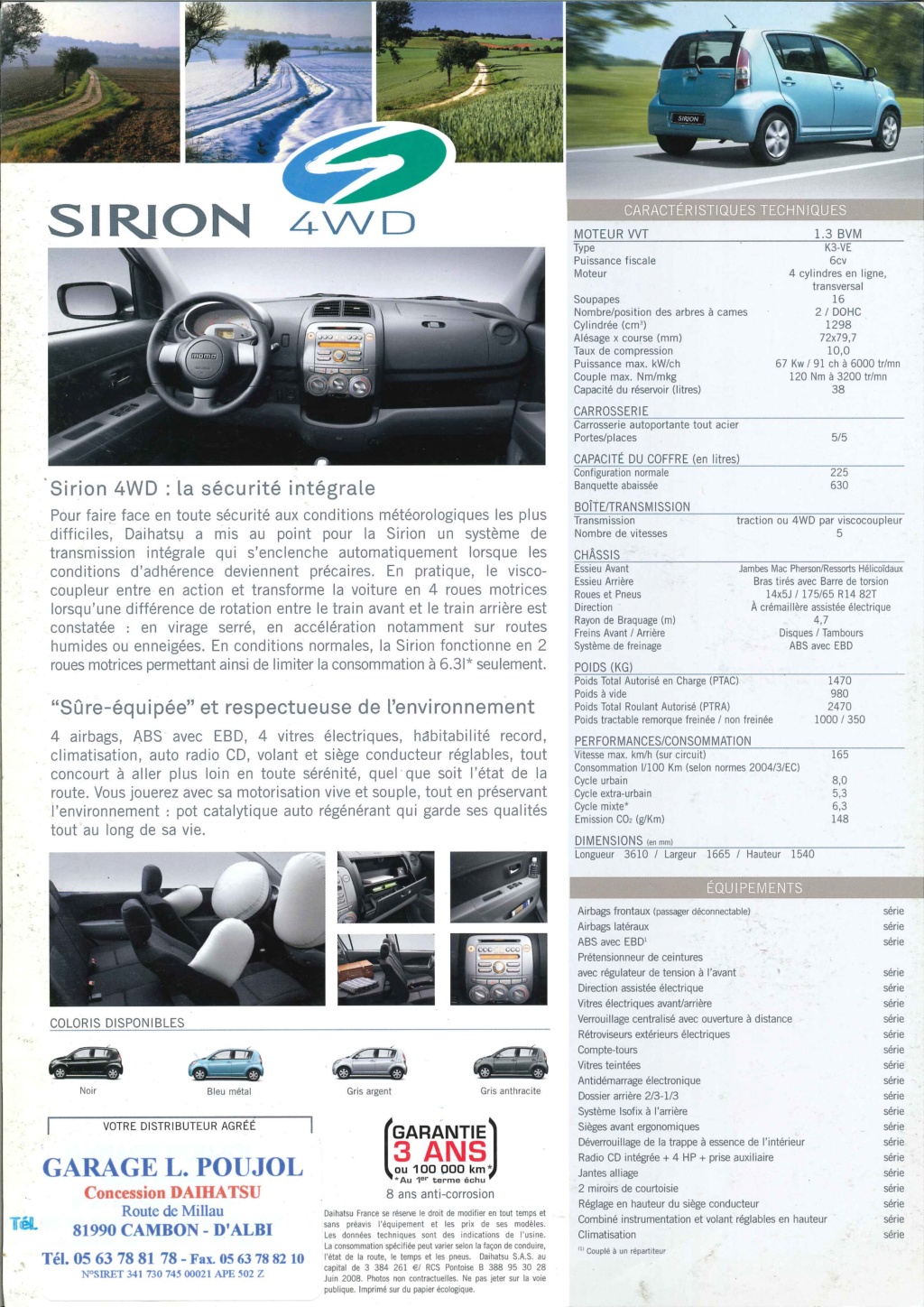 Documentation commerciale Sirion 2004-2013 20191112