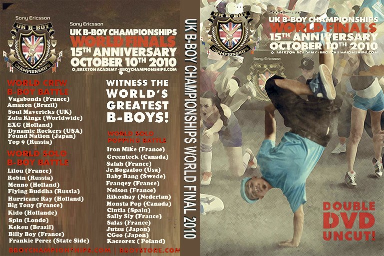 UK B-BOY CHAMPIONSHIP WORLD FINALS 2010 DOBLE DVD Ukbboy10