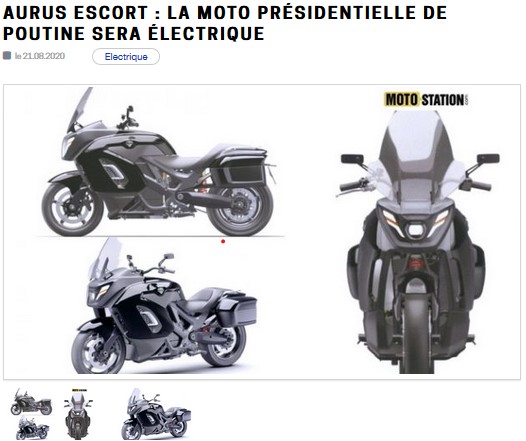 Aurus Escort : la moto présidentielle de Poutine sera électrique Aurus10