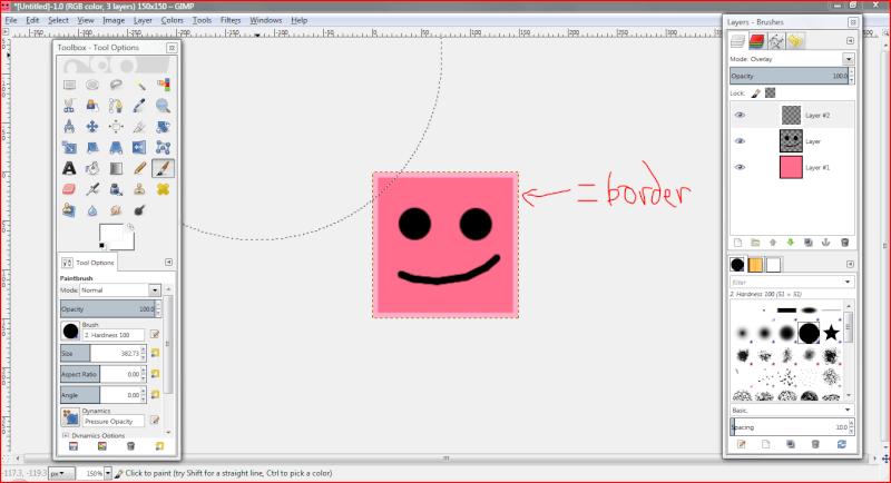 How to make borders in gimp. For Banners/Icons 2211