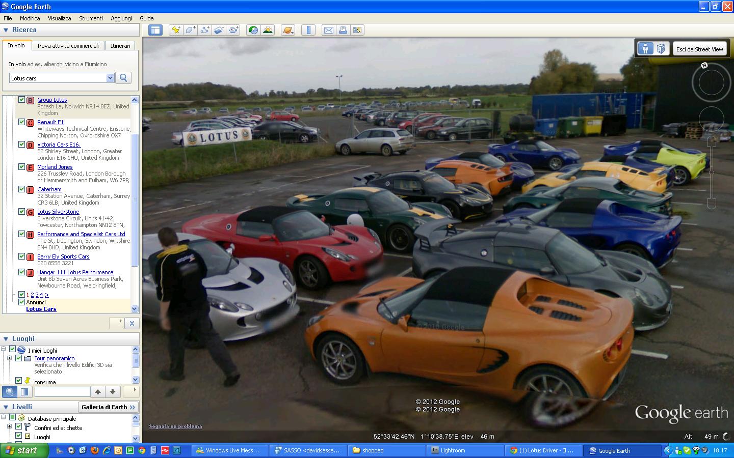 Google Street View dentro la factory LOTUS Lotusc12