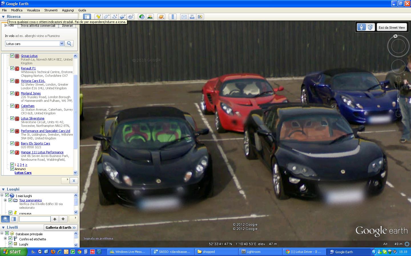 Google Street View dentro la factory LOTUS Lotusc13