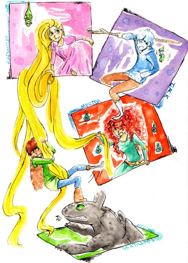(Fan art) Merida, Rapunzel, Jack et Hiccup - The Big Four - Page 16 Tumbl196