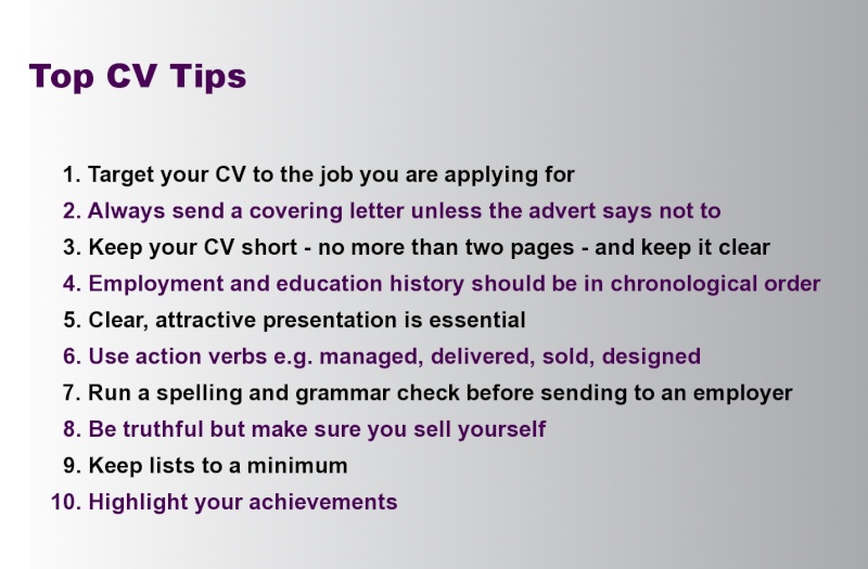 Top CV Tips Top_cv10