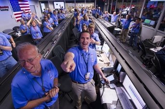 Celebración en las instalaciones de la NASA en Pasadena de la llegada de Curiosity a Marte Celebr10