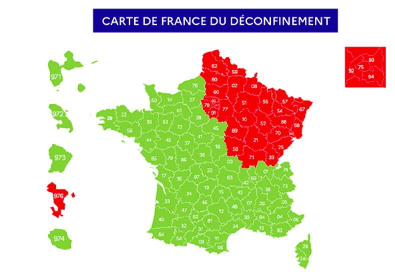 carte -  Maladies Coronavirus : Carte de l'évolution de l'épidémie en France Captur17